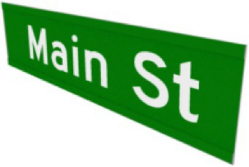 Extruded Street Name Signs