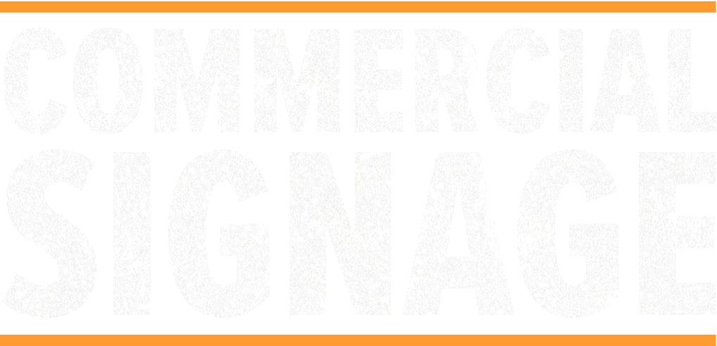 Commercial signage header text